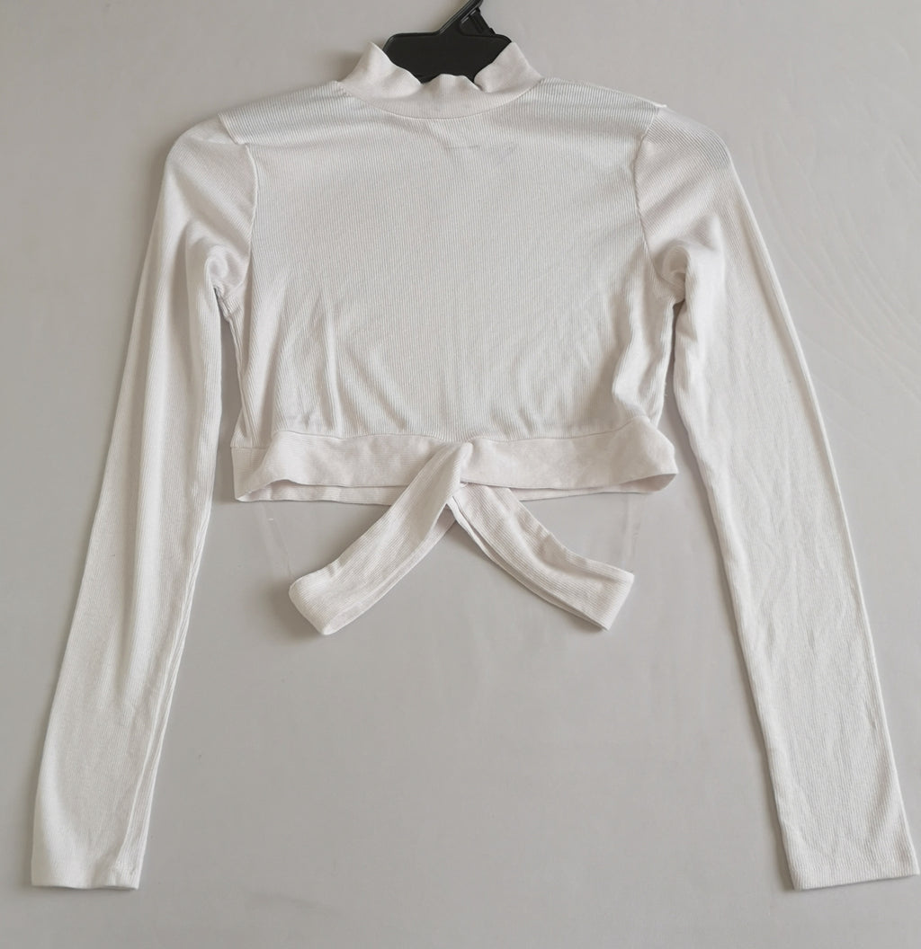 Crop top manga larga incluye collar ❤️