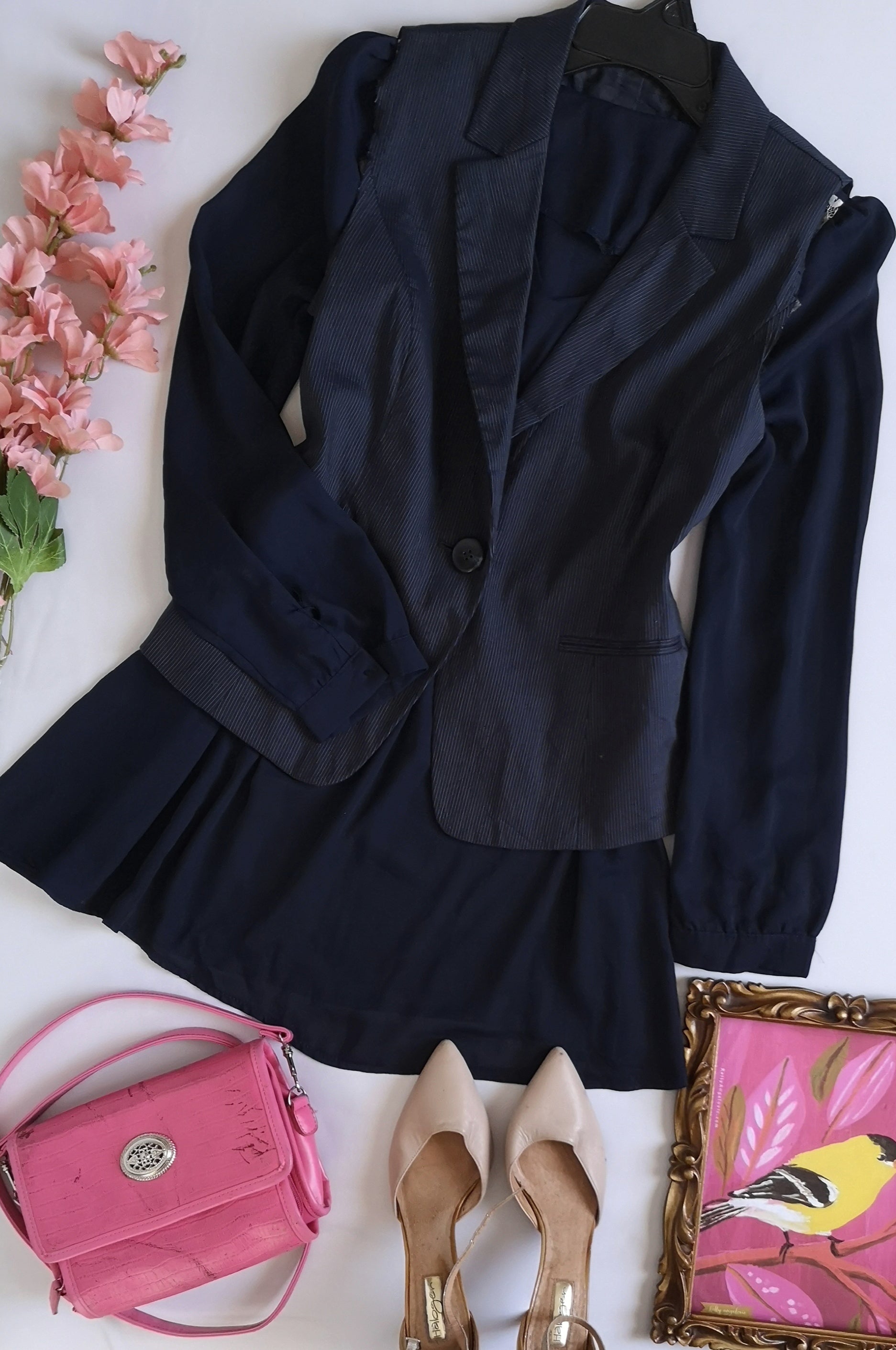 Maxiblusa de chifon y chaleco tipo sastre ⚓