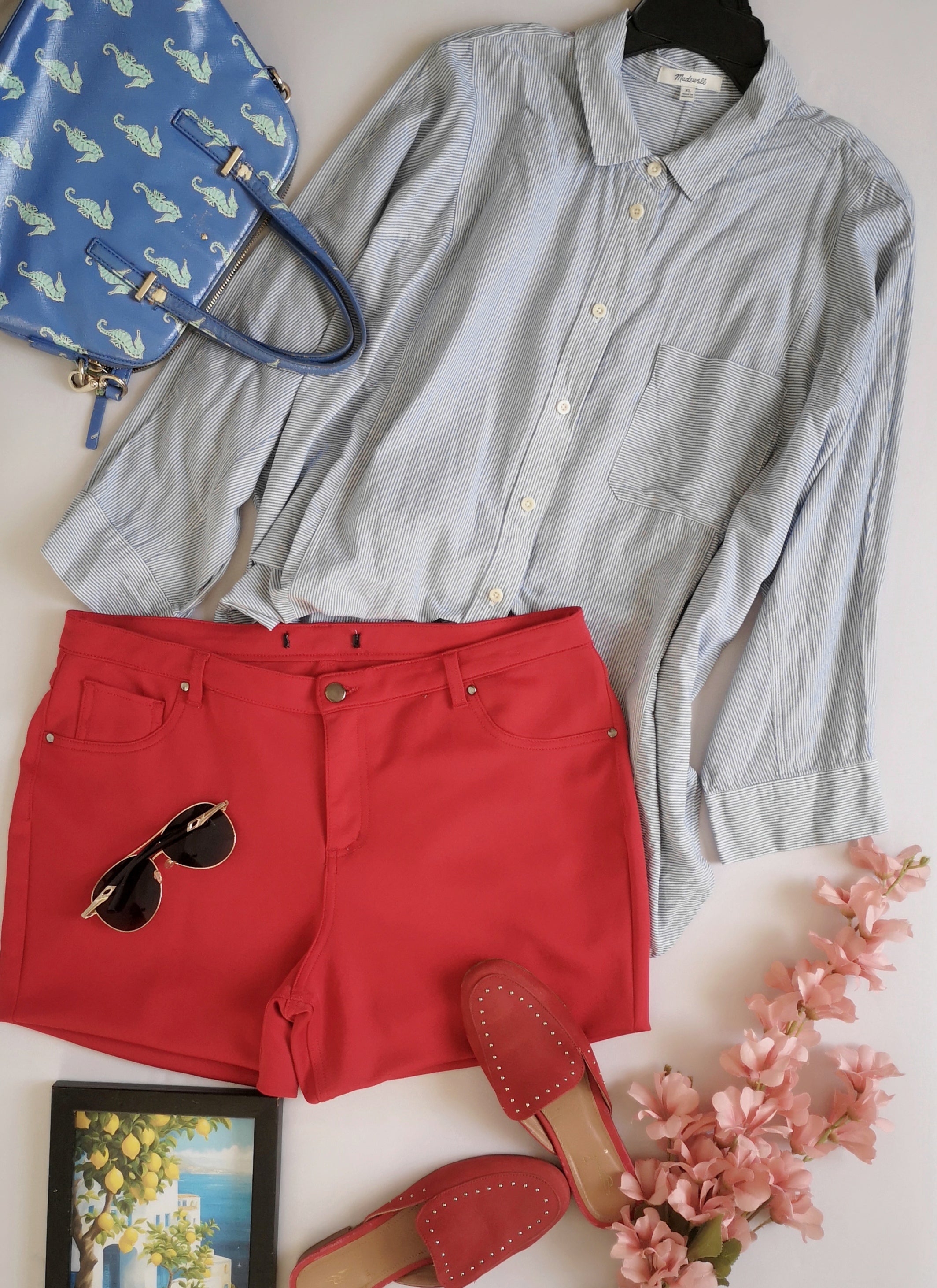 Blusa estilo over size con short ⚓