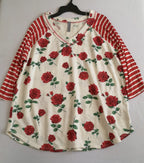 Palazzo con bolsas y blusa manga 3/4 💙