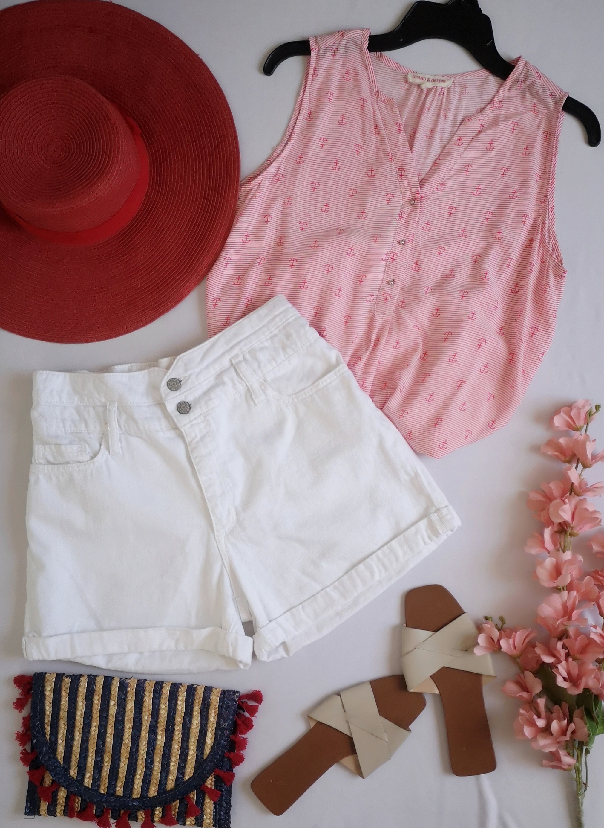 Blusa sin mangas con short ❤️