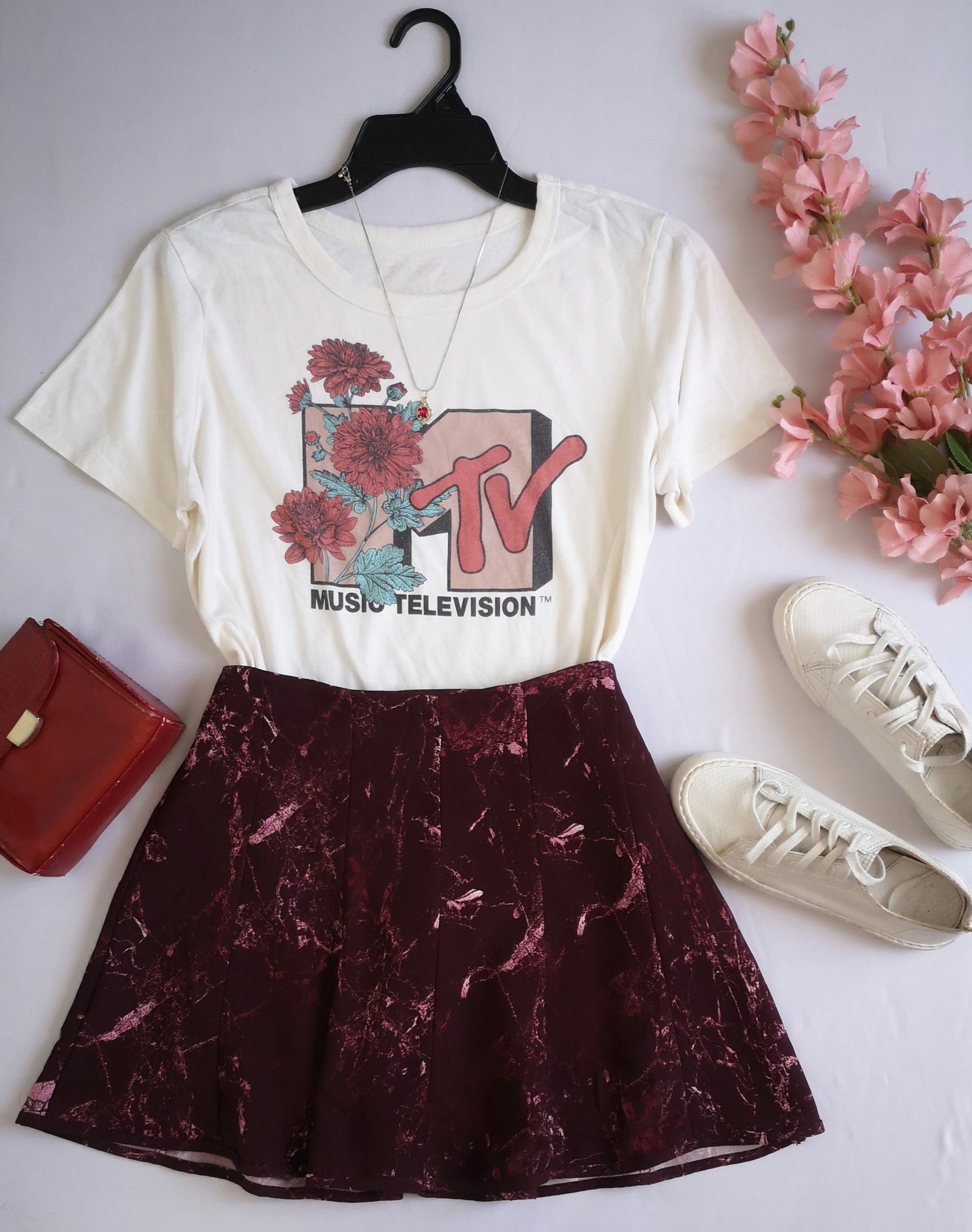 Blusa manga corta con falda