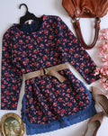 Blusa larga tipo acolchada incluye cincho