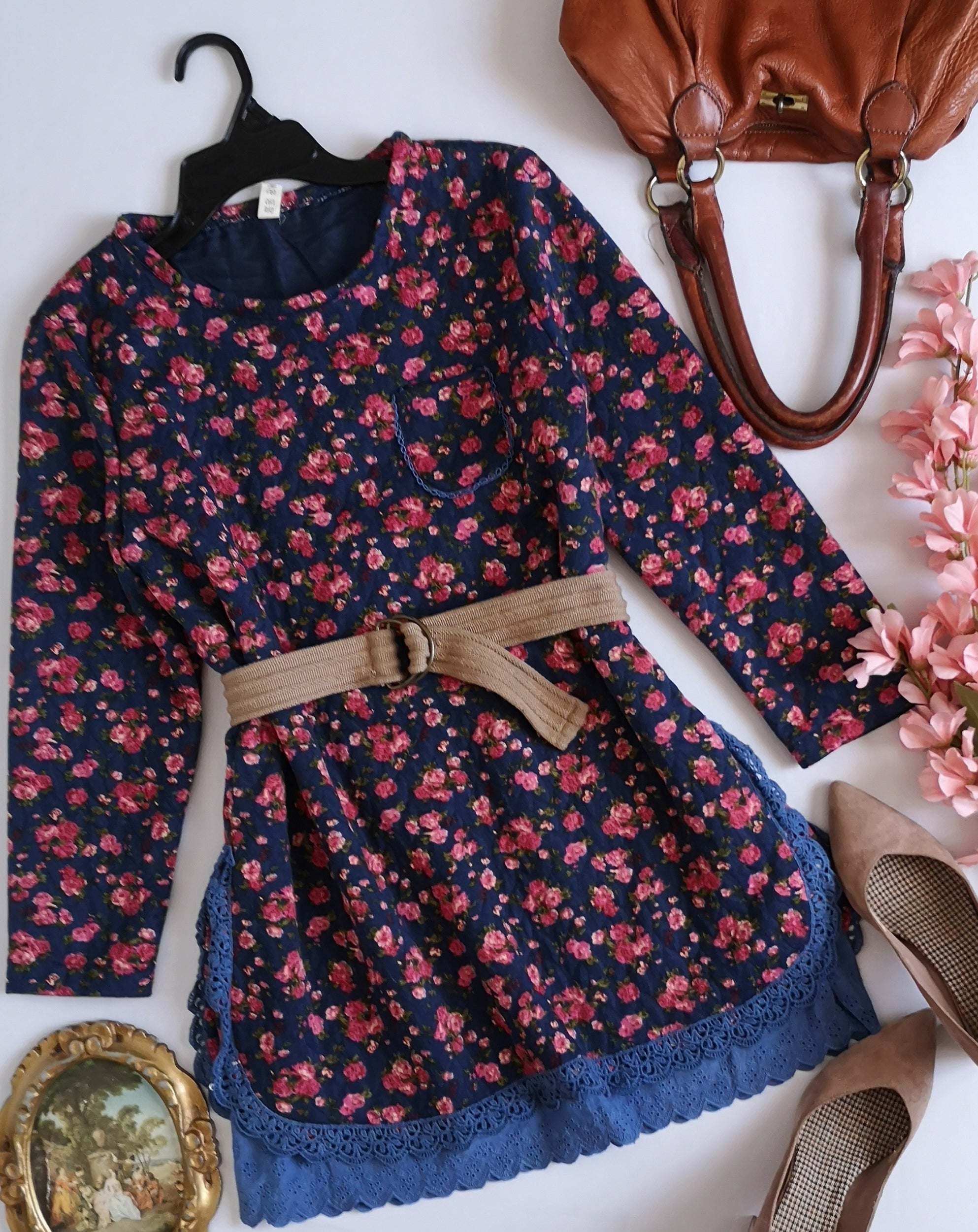 Blusa larga tipo acolchada incluye cincho