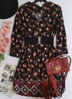 Vestido corte recto incluye cincho