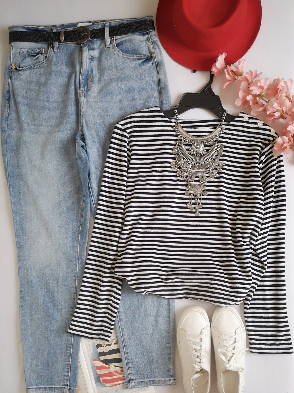 Blusa manga larga con jeans stresh