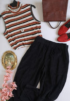 Blusa sin mangas con pantalón tipo jogger ⚓