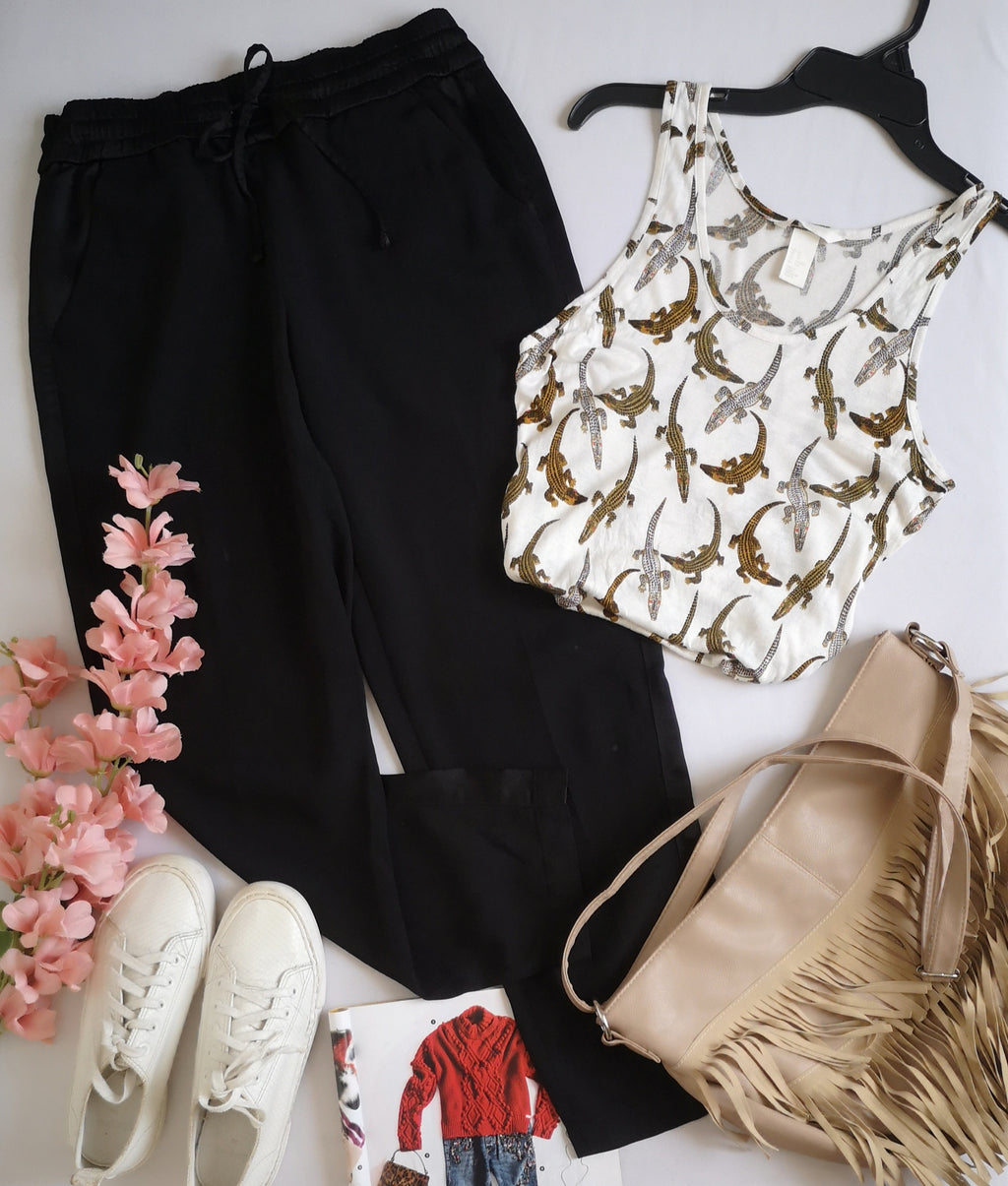 Pantalón tipo jogger y blusa sin mangas ❤️