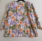 Blusa cuello en V y pantalón bordado inglés