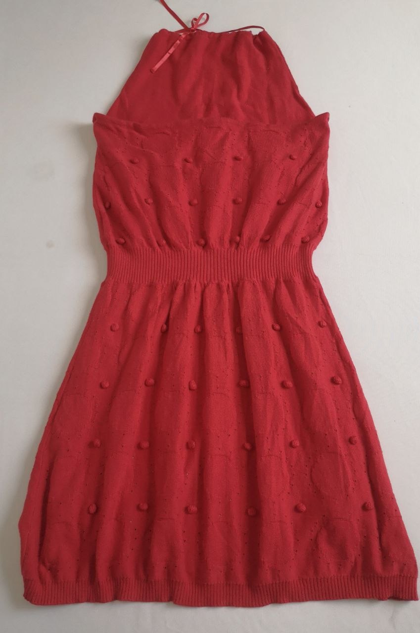 Vestido halter tejido incluye cincho ⚓