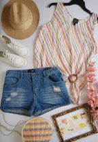 Blusa sin mangas con short