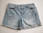 Short de lona y blusa con elástico arriba