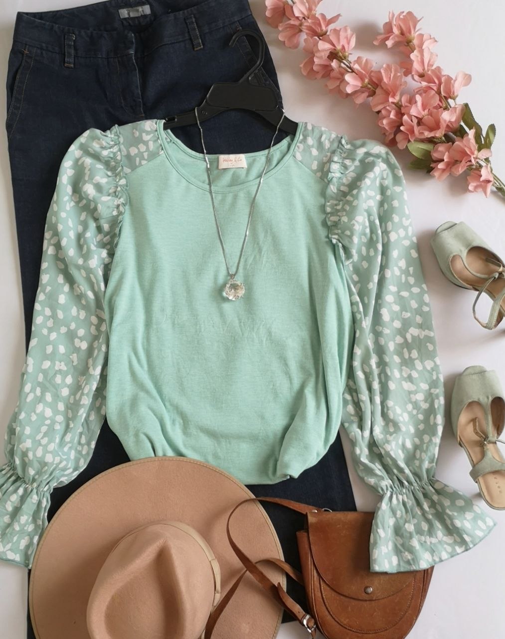 Blusa mangas bombachas