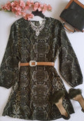 Vestido mangas bombachas incluye cincho