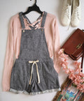 Overol tela suave con blusa tejida