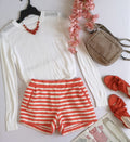 Short con bolsas y blusa manga larga