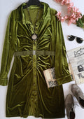 Vestido de terciopelo incluye cincho