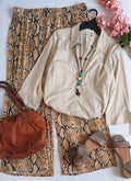 Palazzo nuevo con blusa manga 3/4