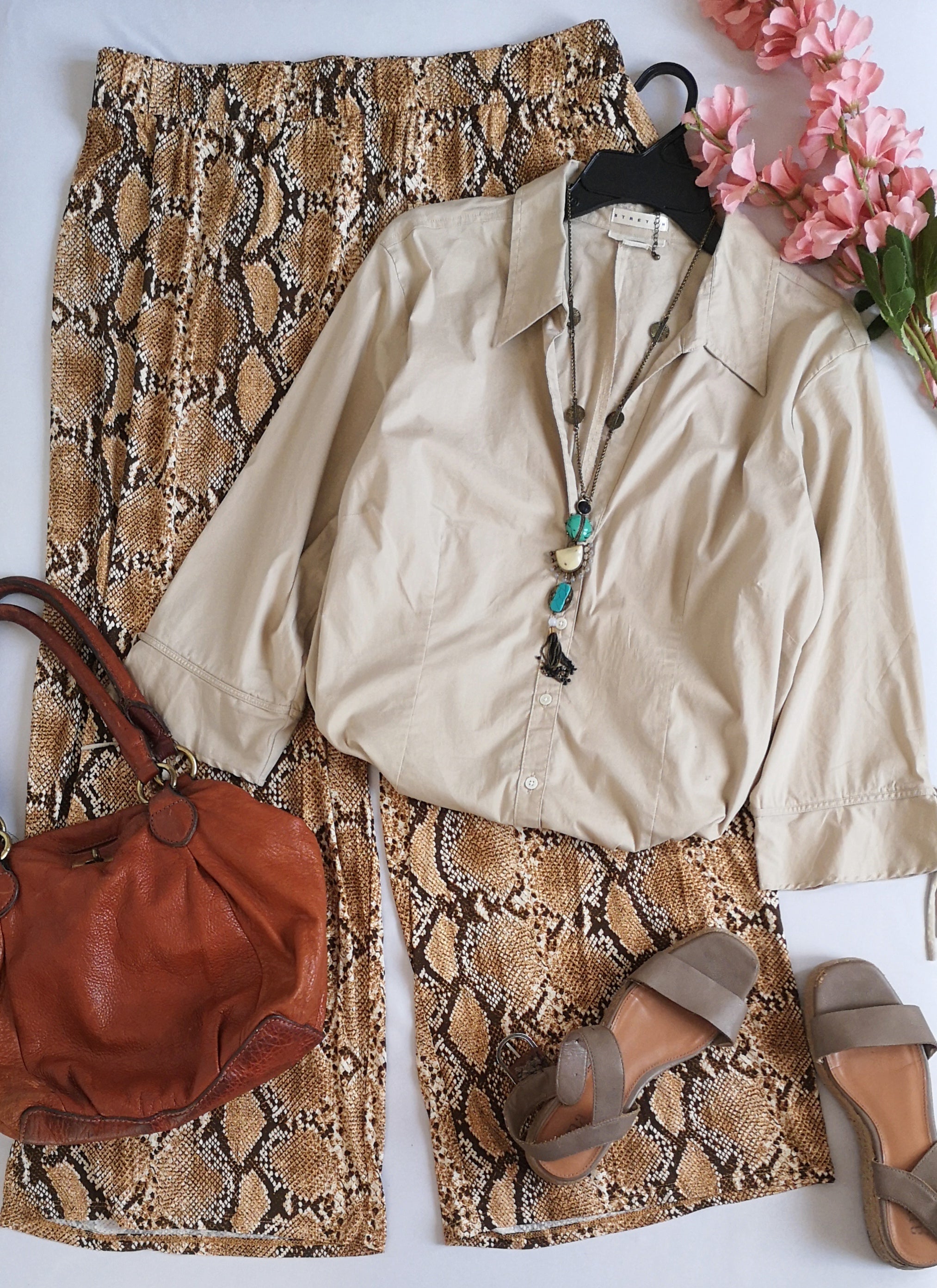 Palazzo nuevo con blusa manga 3/4