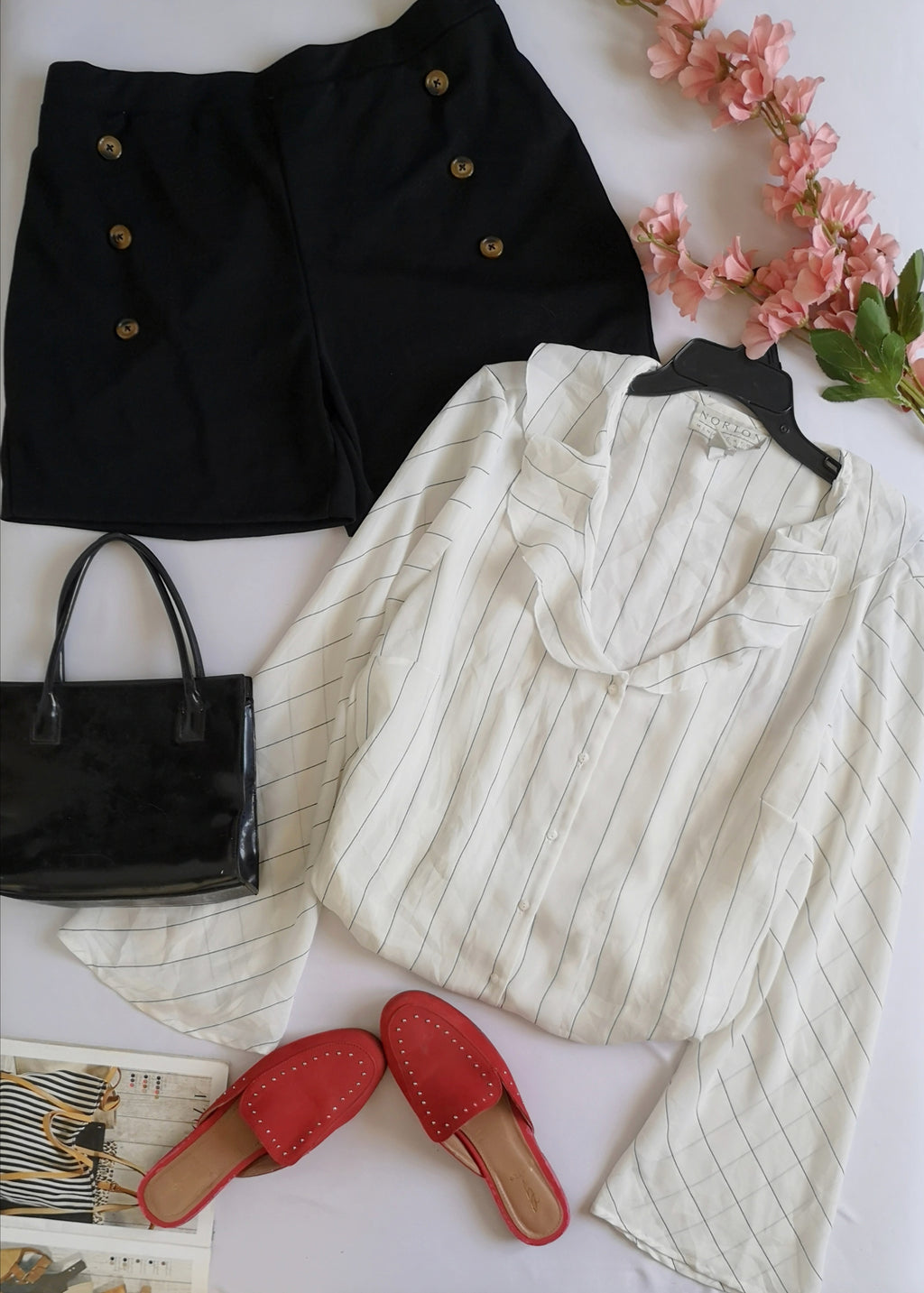 Blusa con olanes y short tela suave ❤️