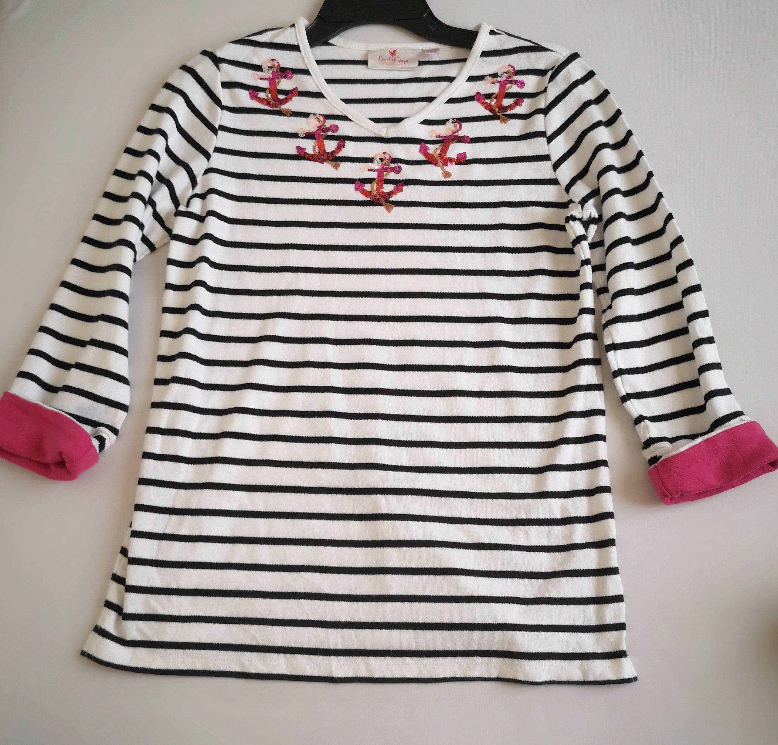 Blusa manga 3/4 con short cintura alta