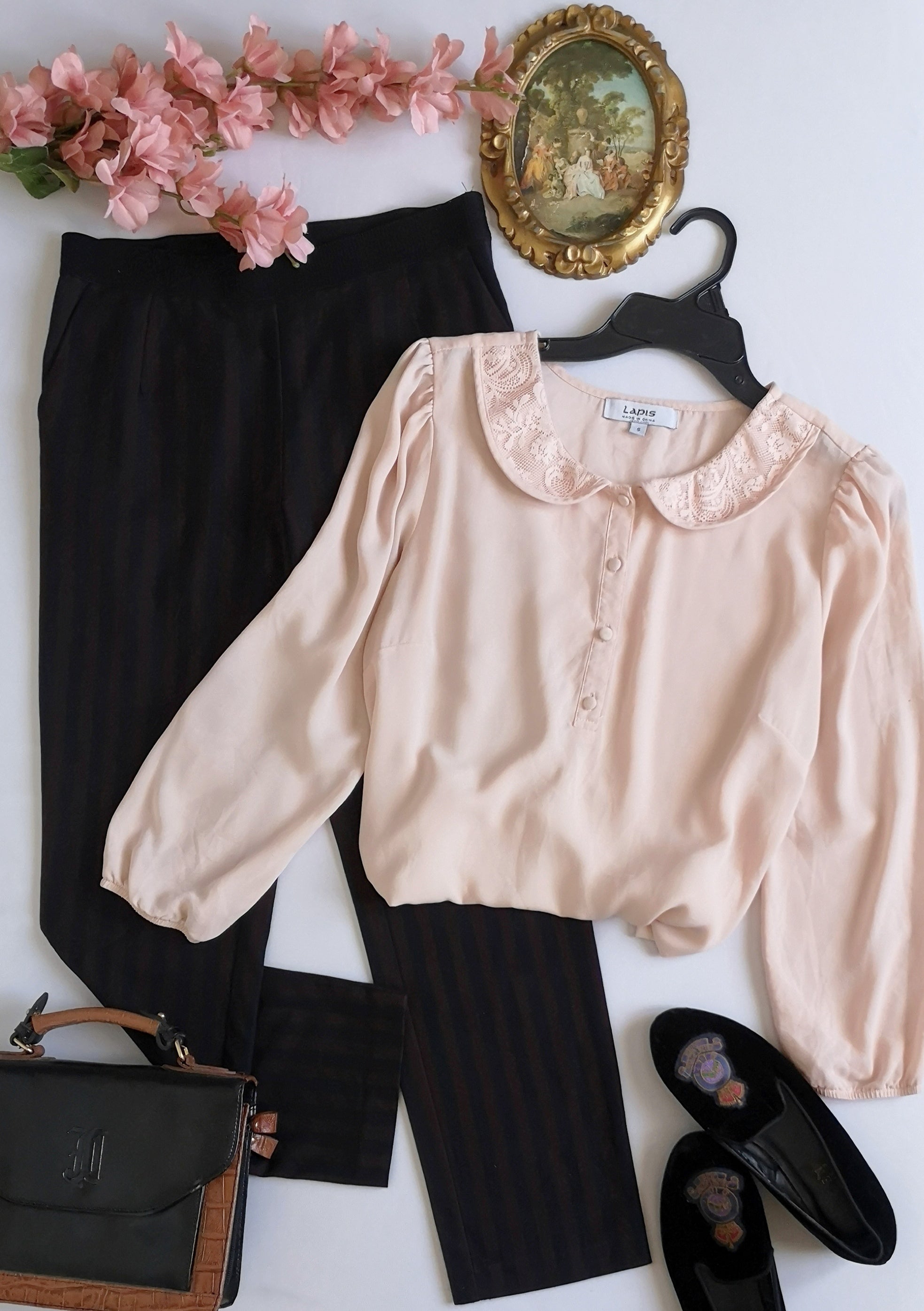 Blusa cuello bebe y pantalón tela suave ❤️