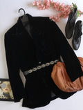 Blazer de terciopelo tipo sastre