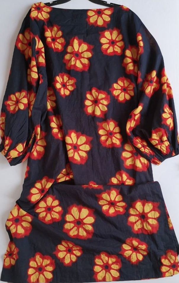 Vestido largo cuello recto incluye cincho