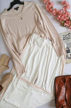Blusa manga larga con Palazzo tela suave ❤️