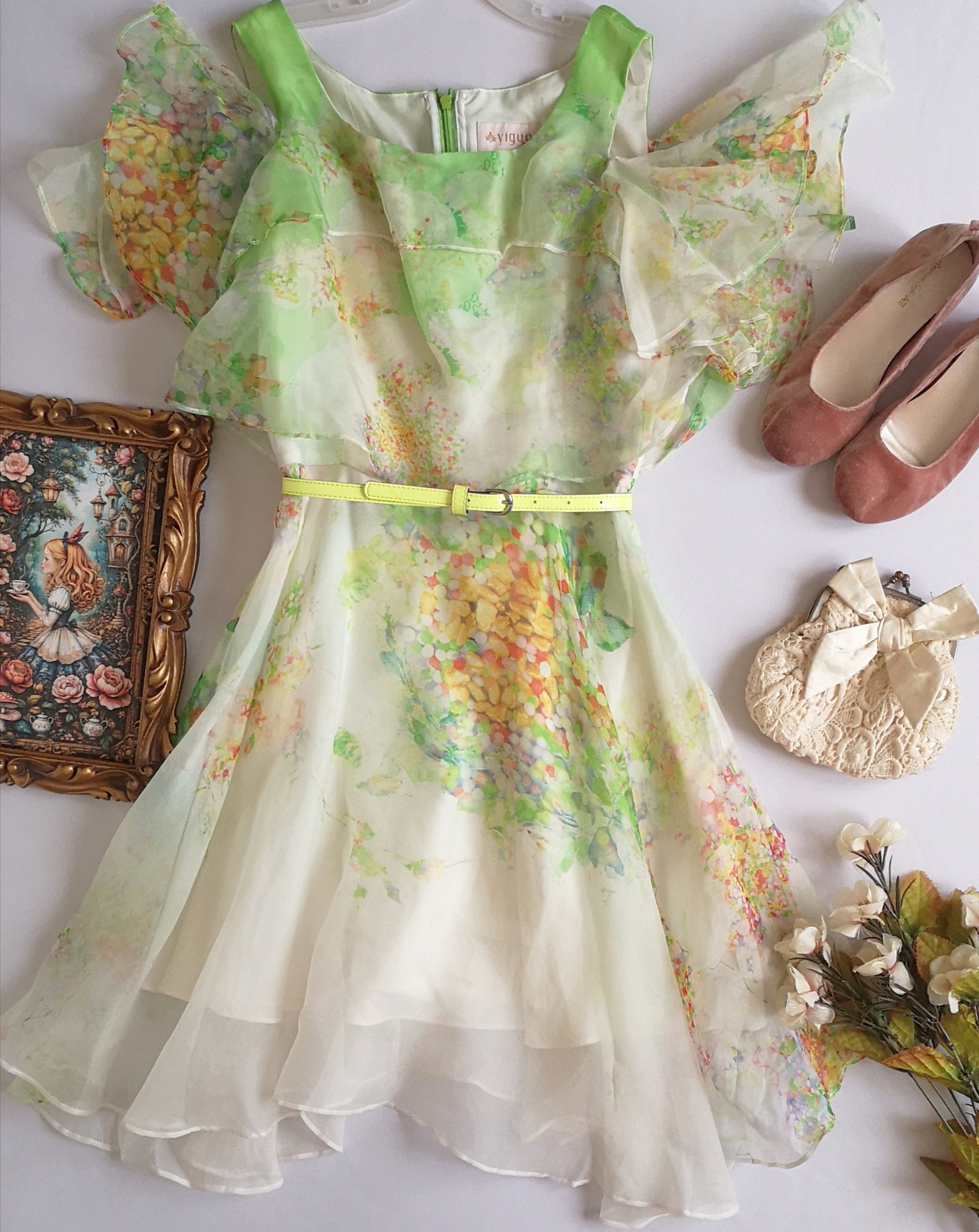 Vestido abierto de los hombros