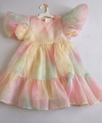Vestido mangas bombachas