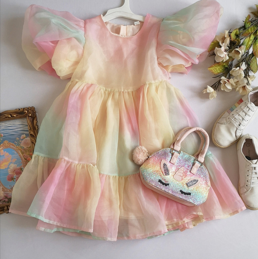 Vestido mangas bombachas