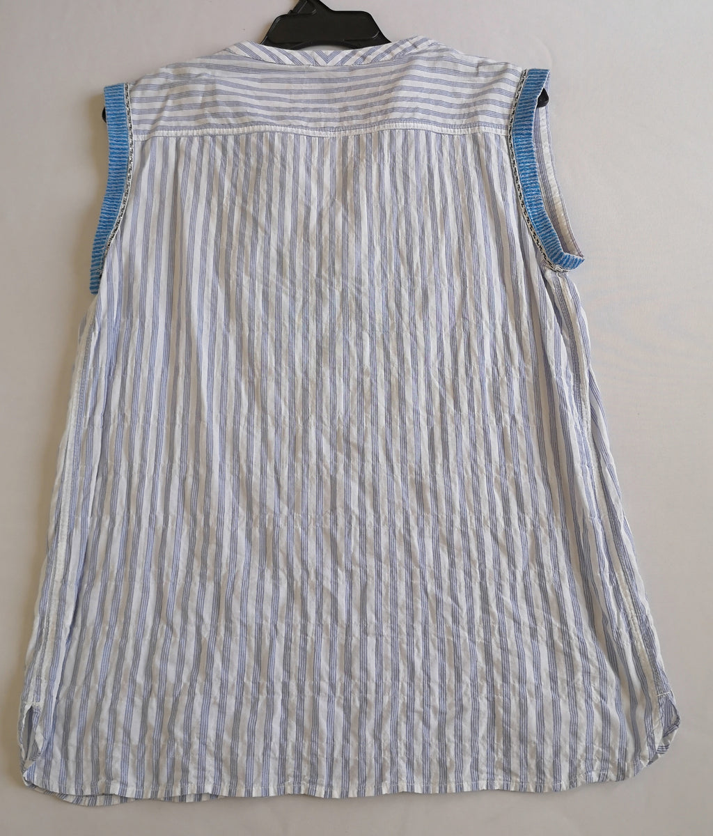 Jeans Straigth cintura  alta con blusa bordada
