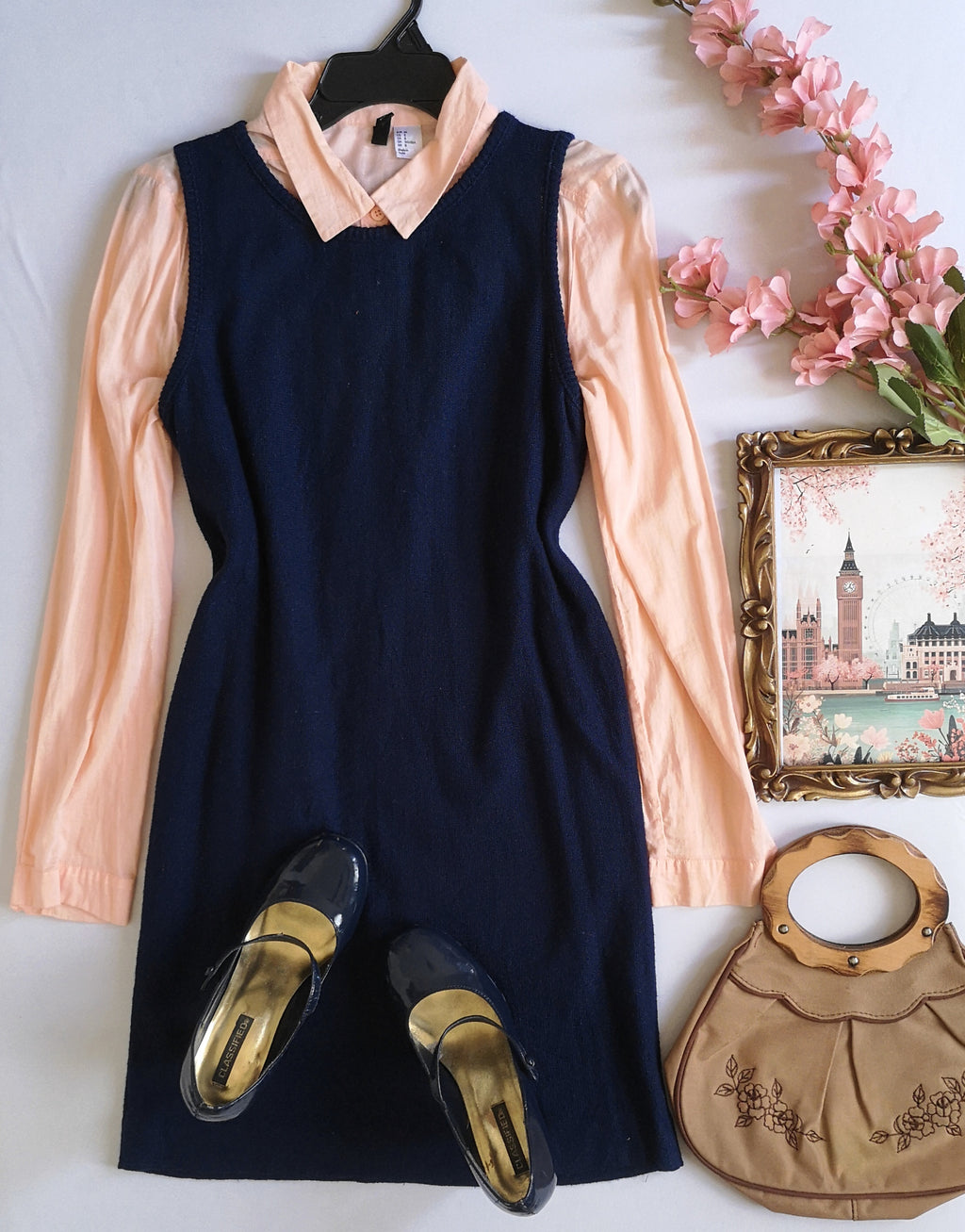 Vestido corte recto con blusa de algodón ❤️