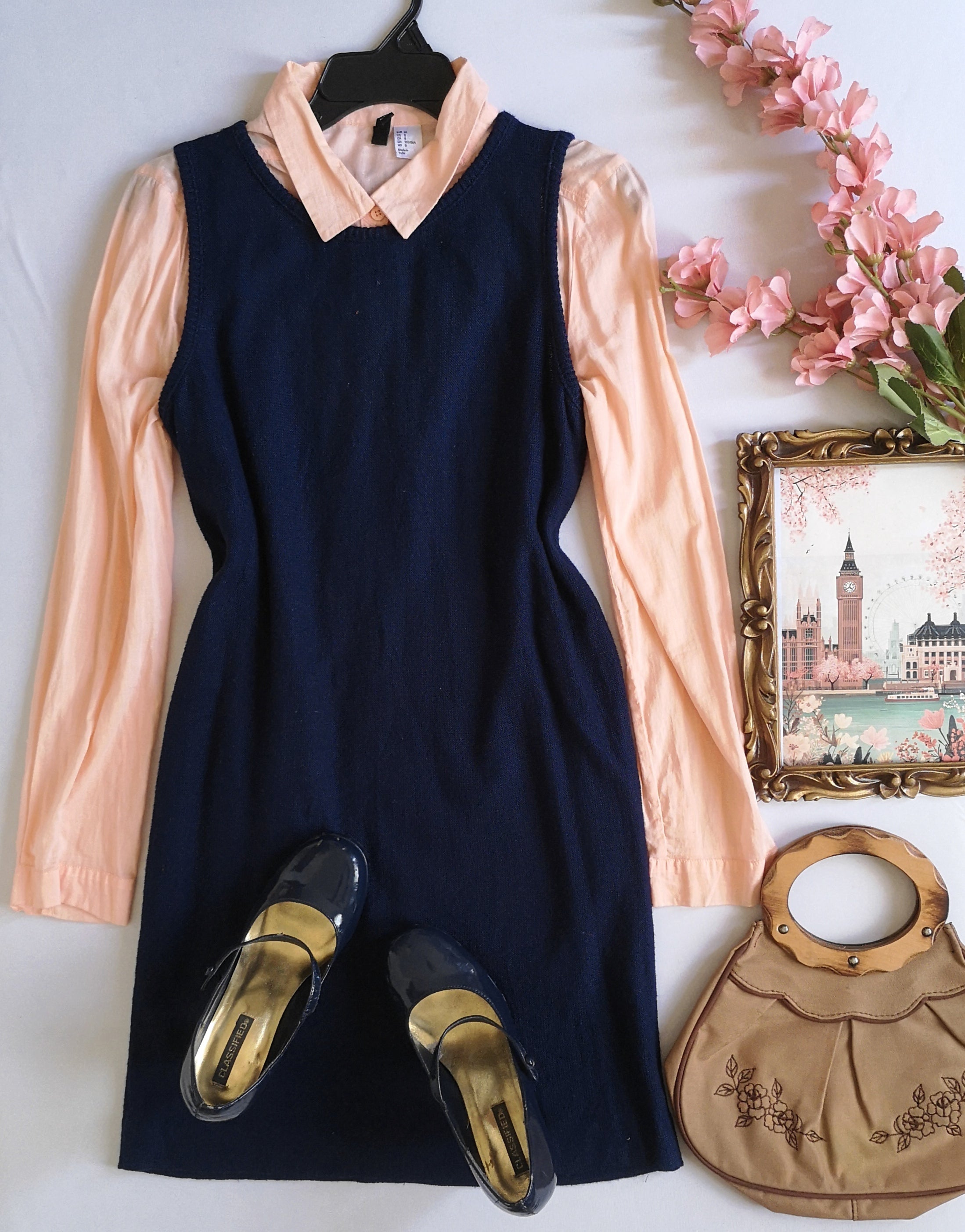 Vestido corte recto con blusa de algodón ❤️