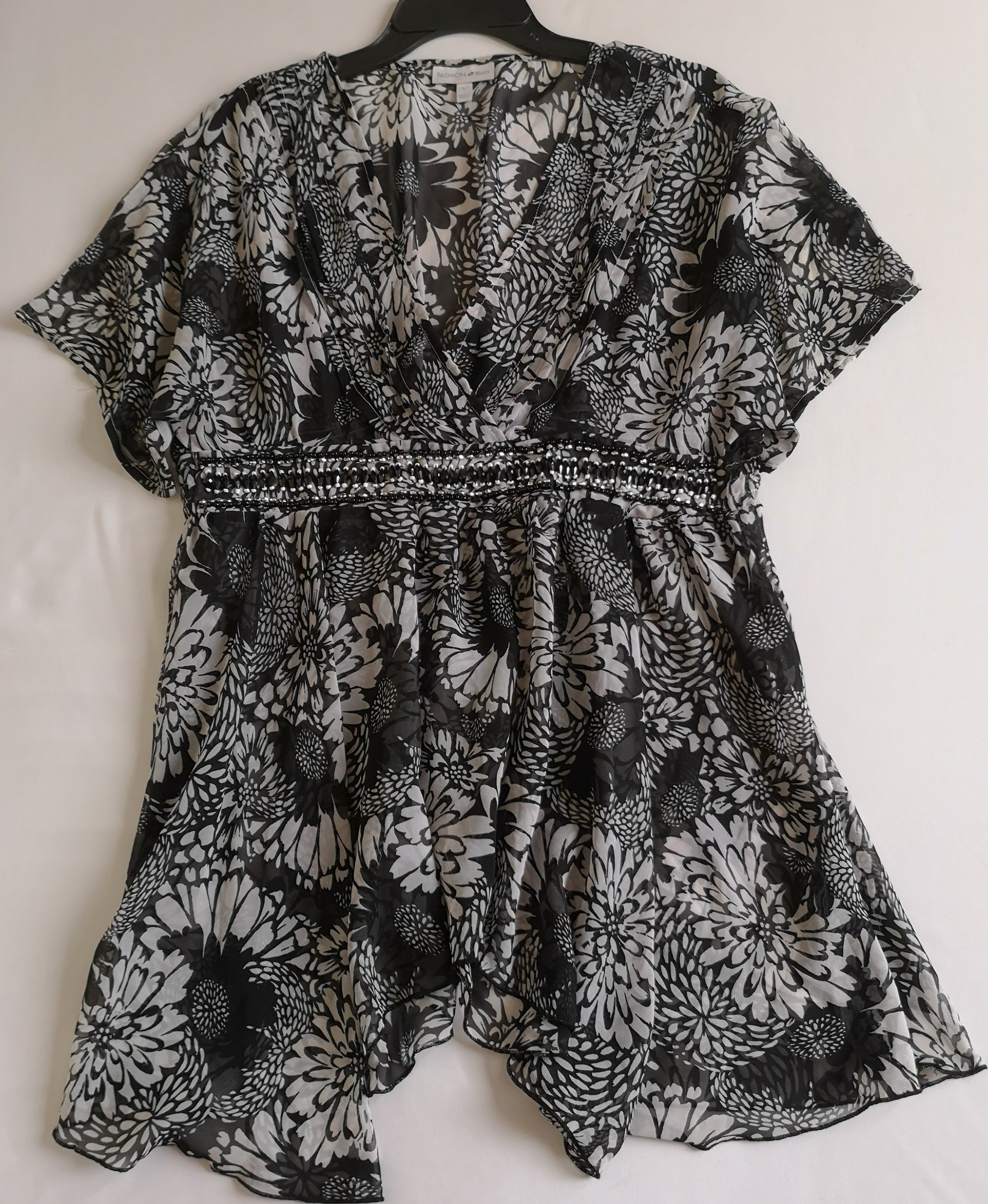 Blusa larga de chifon