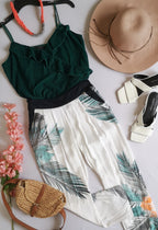 Blusa de terciopelo con pantalón tipo seda