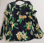 Blusa con olanes y falda de algodón ❤️