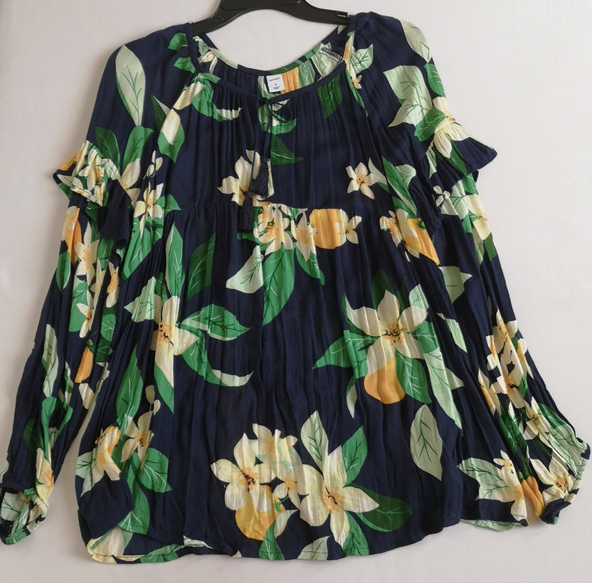 Blusa con olanes y falda de algodón ❤️