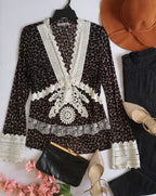 Blusa tallada con encaje ❤️