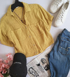 Blusa corta incluye collar ❤️