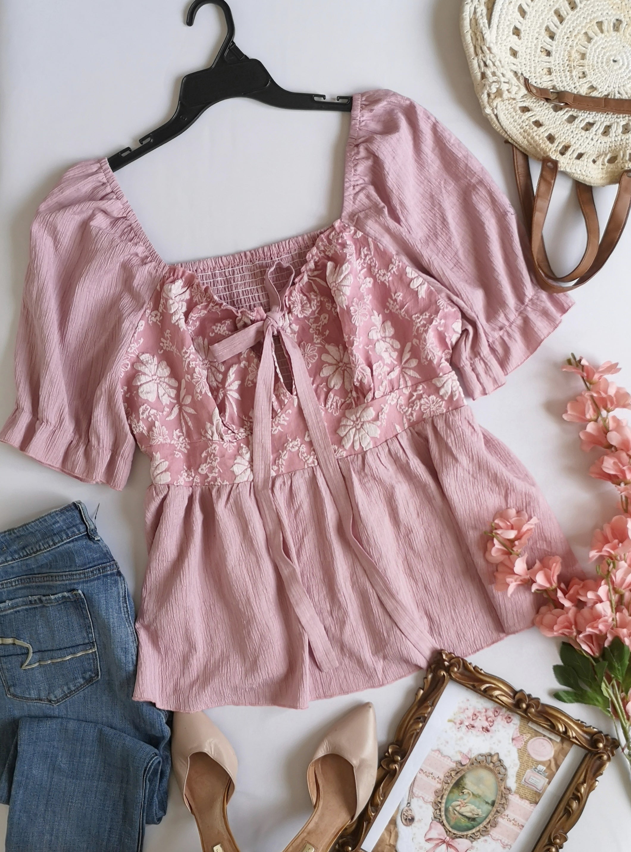 Blusa mangas bombachas