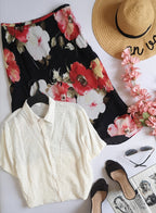 Blusa larga con falda midi ⚓