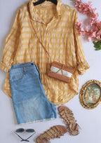 Short con blusa de lino