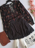 Blusa mangas bombachas y falda tipo globo