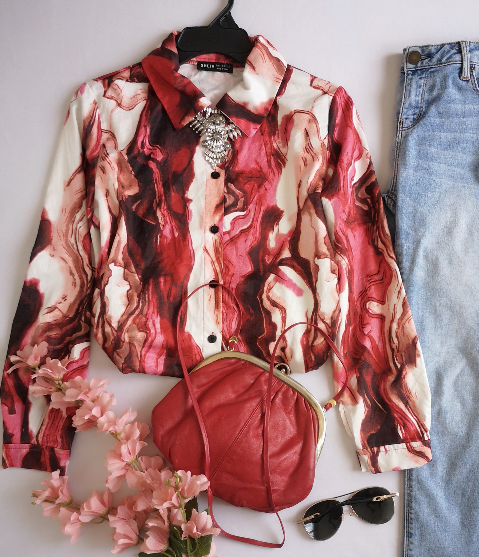 Blusa tipo seda