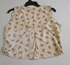 Blusa corta y kimono con flecos