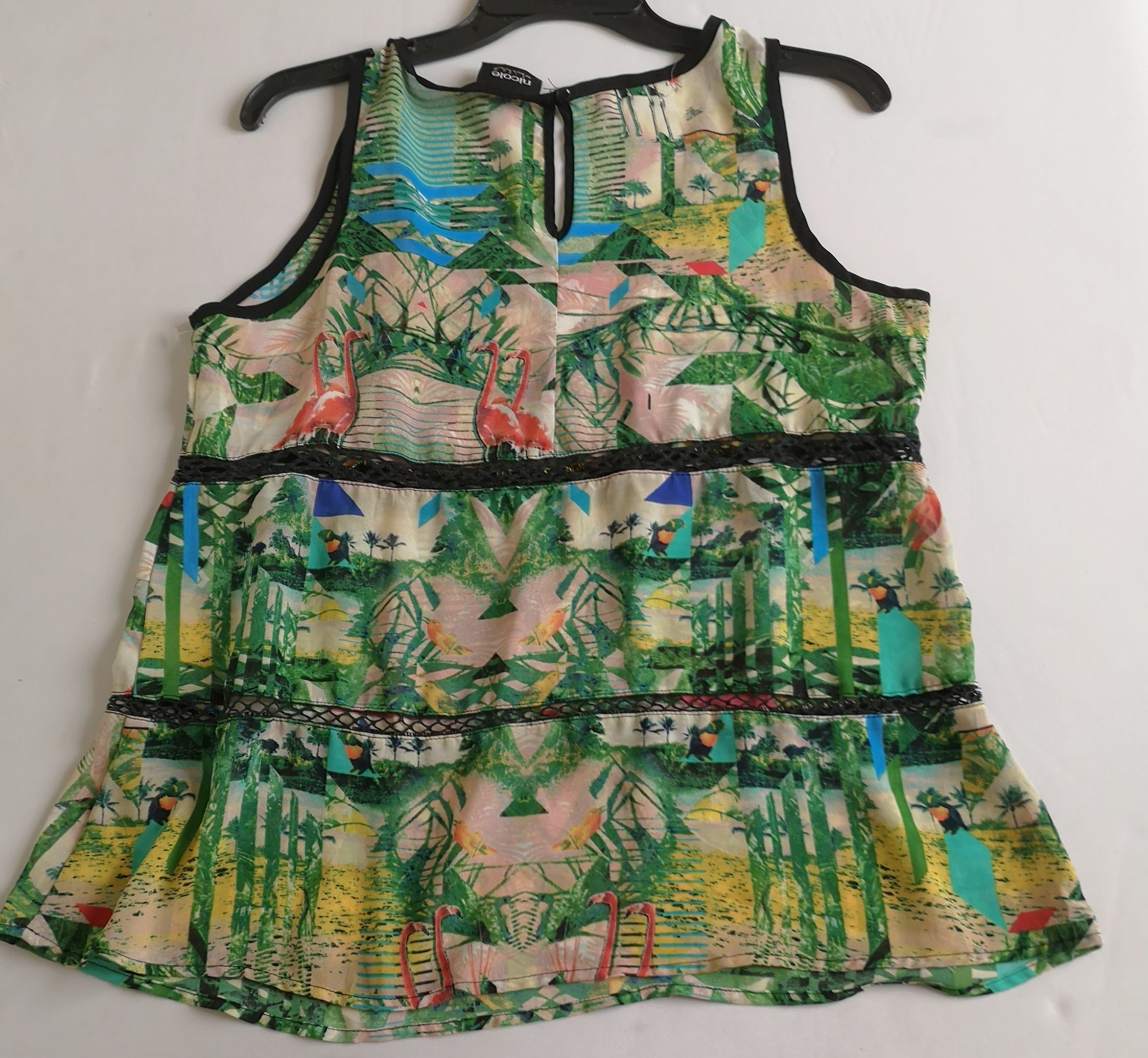 Blusa de chifon y falda corta de adelante ⚓