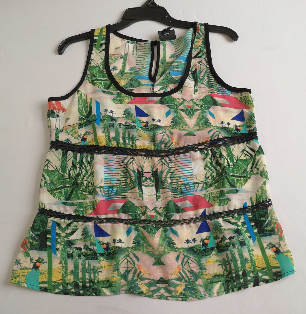 Blusa de chifon y falda corta de adelante ⚓