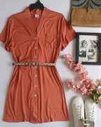 Vestido con botones incluye cincho